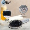 Bling Rhinestone Hair Brush Removing Tangles, Knots, Hair Massaging For Women,Girl Wet and Dry Hair (white)