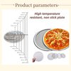 6 Packs Aluminum Alloy Pizza Pan with Holes, 10 Inch Commercial Grade Pizza / Baking Screen for Oven Round Pizza Crisper Tray Pizza Baking Tray for Home Restaurant, Seamless (10-Inch, Pack of 6)