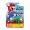 Super Mario 4" Action Figures Ice Luigi with Ice Flower