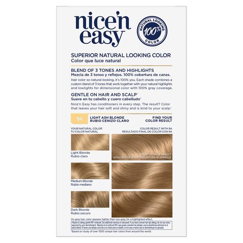 Clairol Nice'N Easy Creme 9A Light Ash Blonde (Pack of 3)