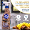 Bar Keepers Friend Stone & Granite Cleaner and Polish (25.4 oz) Plus 1 Microfiber Cloth, 2pc Cleaning Kit, Multi Surface Cleaner for Use on Natural, Manufactured & Polished Stone Countertops