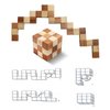 4 Pack Wooden Puzzle Games Brain Teasers Toy- 3D Puzzles for Teens and Adults - Wooden Logic Puzzle Wood Snake Cube Magic Cube Magic Ball Brain Teaser Intellectual Removing Assembling Toy