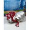 3D Printed Dragon with Dragon Egg, 12" Red and White Mushroom Dragon, Fidget ADHD Autism Toy, Executive Desk Toy D037-WE