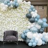135pcs Dusty Blue Balloons Different Sizes 18" 12" 10" 5" Blue Latex Balloon Garland Arch Kit for Birthday Baby Shower Wedding Anniversary Graduation Party Decorations (27-Dusty Blue)