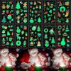NASAMA 20 Sheets Luminous Christmas Temporary Tattoos for Kids,Christmas theme Party Holiday Waterproof Tattoo Stickers Toys for Boys and Girls (Mixed color 1/20 Sheets)