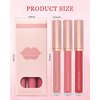 3Pcs Matte Liquid Lipstick Set, High Pigmented Lip Stain Tint, Long Lasting 24H Red Lipstick Waterproof Non-Stick Cup Velvet Lip Gloss, Smudge Proof Not Fade Lip Blam Makeup Gift Box for Women - SET B