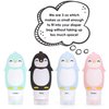 Kanga Care Travel Buddiez Penguin 3oz Refillable Silicone Leak Proof Toiletry Bottle 4 Pack set for Shampoo Conditioner Lotion Face Body Wash - Penguin Family (4 pack) Multicolored