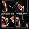 BIASTNR Permanent Match,Keychain Matchstick Fire Starter Immortal Lighter,Flint Match Stick Kerosene Refillable Lighter for Outdoor Camping Survival,Dark red