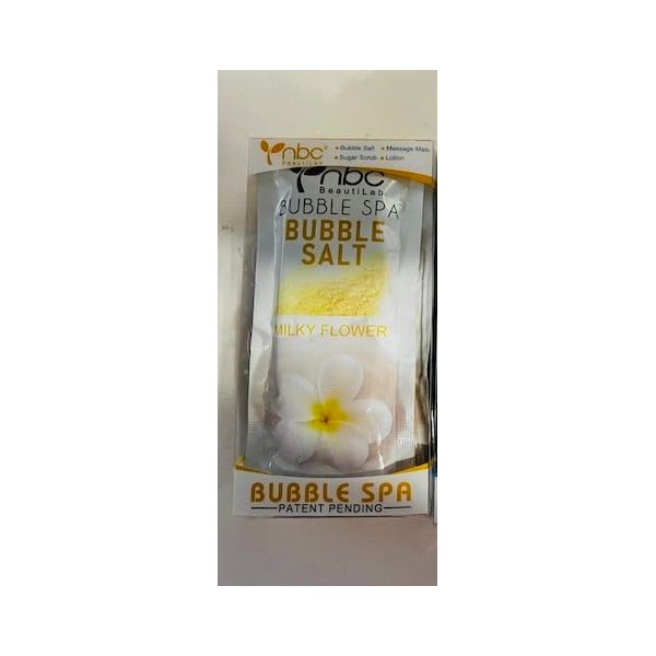 BUBBLE SPA Foot Care in a Box 4 Step Spa Pedicure Kit for Dry Cracked Feet, 3 Set (PACIFIC WAVES, MILKY FLOWER, POMERANATE) (ONE SIZE, MILKY FLOWER)