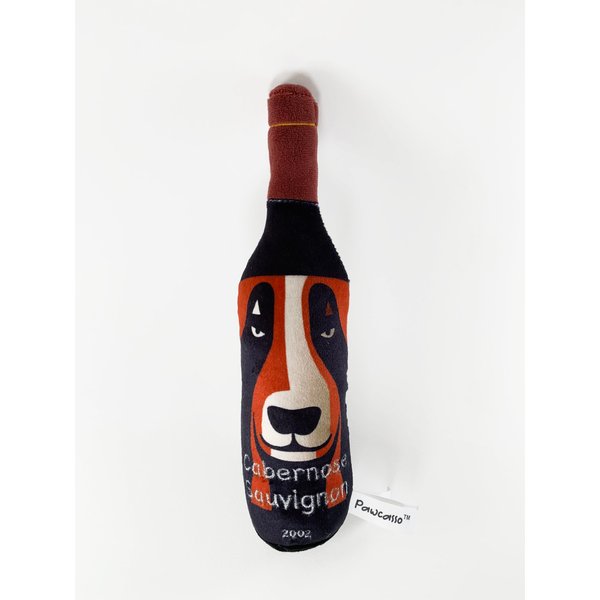 Pawcasso Cabernose Sauvignon (Cubism) The Whimsical Waggin Cellar Collection Features Plush, Designer Dog Toys Inspired by The Elegance of fine Wines and Whimsical Artistry.