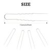 Dizila 40 Pack Simple Blank Base DIY U-shaped Silver Metal Hair Pins Hair Sticks Forks Chinese Hair Chopsticks Wedding Hair Accessories for Women Girls Brides Bridesmaids (Silver-40PCS)