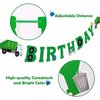 Bessmoso Garbage Truck Birthday Banner Trash Truck Party Supplies Waste Management Recycling Decorations Set of 3