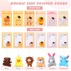 Zhanmai Mini Animal Plush Toy Graduation Cards Gift Set, Cute Small Stuffed Animal Keychain Set, School Graduation Classroom Exchange Gifts, Teacher Student Award Party Favors (Novel Style, 36 Set)