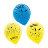 Amscan Pokemon Themed Latex Balloons | Yellow, Blue - 12" | Pack of 6
