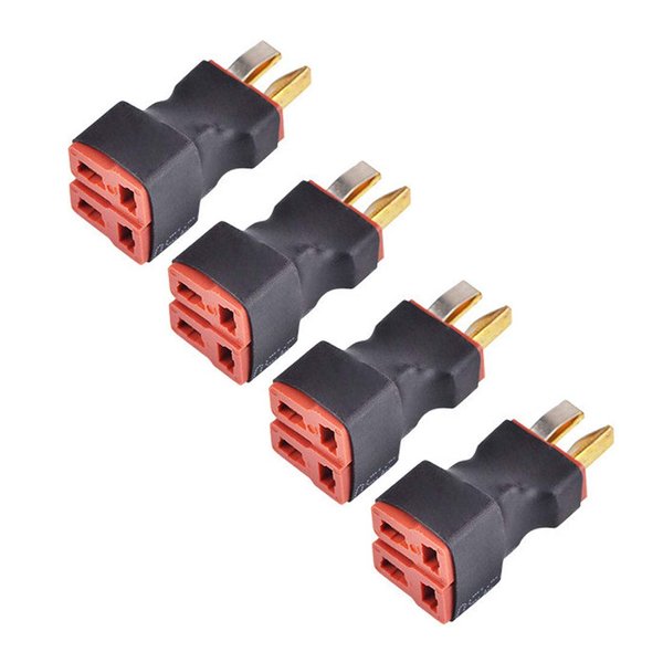 FLY RC 4 PCS Deans Style T Plug Parallel Connector 1 Male to 2 Female Wireless for RC LiPo NiHM Battery ESC