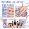 MIZHSE Cat Eye Gel Nail Polish Rainbow Cat Eye Holographic Glitter 9D Cateye Soak Off U V LED Gel Polish for Nail Salon Home DIY Manicure 12ml