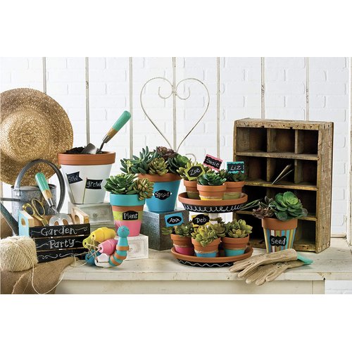 Chalkboard Paint Kit | Quality Black Chalkboard Paint with Three Foam Brushes | Wooden Handles in 3 Sizes | Create usable Chalkboard Surfaces on Furniture, Doors, Drawers