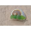 Kelly Green Sea Glass Hair Comb