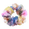 Elegant Bling Boho Lace Fabric Crystal Beads Hair Ties Hair Ropes Hair Scrunchies Elastics Ponytail Holders Hair Jewelry Hair Wrist Ties Bands Scrunchies Hair Accessory for Show Gym Dance Party for Girl Women (Colour)