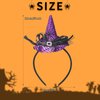 Halloween Headband Purple Witch Wizard Hat Headband Witch Wizard Spiderweb Headwear Mini Pointy Hair Hoop Halloween Party Hairband Holiday Accessories Halloween Dress up Party Supplies Decorations