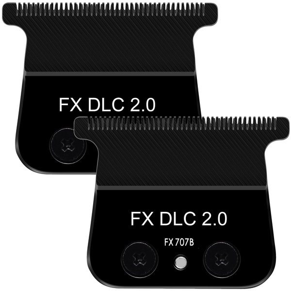 2 Pack FX707B Replacement DLC 2.0 Trimmer Blade Compatible with BaByliss FX787 & FX726 Trimmer,Compatible with BaByliss DLC 2.0 Trimmer Blade,Black