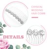 Lusofie 4Pcs Rhinestone Hair Combs Rhinestone Wedding Hair Pieces Hair Comb Bridal Hair Side Comb Hair Clips Crystal Hair Accessories for Women(Silver)