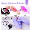 SAVILAND 30G Solid Nail Glue Gel: 2PCS Gel Nail Glue for Acrylic Nails Strong Adhesive Solid Rhinestone Glue for Fake Nail Tips Women Home Salon DIY U V/LED Lamp Cured