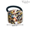 French Amie Curve Oval Onyx Celluloid Handmade Ponytail Elastic Hair Tie for Women and Girls