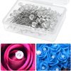 300 pcs Flower Pins Corsages Pins Head Pins Wedding Bouquet Pins Crystal Pins Floral Bouquet Pins Clear Tongcloud (Transparent, 2'')