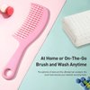 Wet Brush Detangling Comb, Unisex - 1 Count, Wave Tooth Design, For Wet or Dry Hair, No Pulling or Tugging, Prevents Snagging & Breakage(Pink)