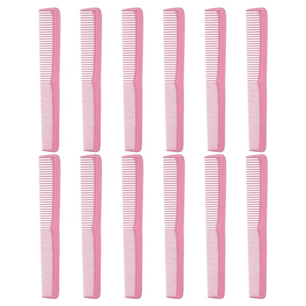 Styling Gear 150 Hair Combs Barber Comb Set Combs For Men Combs For Women Combs For Hair Stylist Beard Mustache Styling Pocket Comb Made In USA 12 Piece. (Pink)