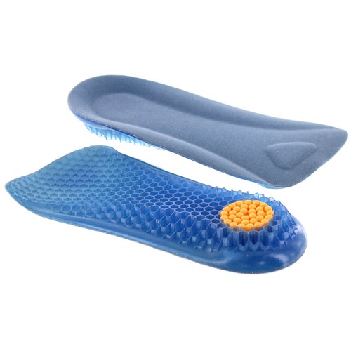 Honeycomb Gel Half Insole for Women - 1/2 inch Taller Height Increase Heel Lift Cushion Insert - Leg Discrepancy Balancer