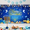 Avezano Happy Hanukkah Banner Backdrop Jewish Chanukah Hanukkah Banner Blue Hanukkah Party Supplies Hanukkah Decorations Indoor Outdoor 70.8x43.3inch