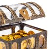 Kids Transparent Antique Pirate Treasure Chest,Plastic Treasure Chest for Pirate Party