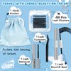 KevKev Lash Extension Kit for Travel, Portable Eyelash Extension Kit, Lash Clusters Kit 40Pcs Eyelash Clusters with Lash Bond and Seal Remover Tweezers Organizer Bag (Cirrus, D-8-16mix Kit)