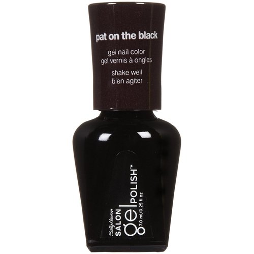 Sally Hansen Salon Gel Polish Nail Lacquer, Pat On The Black, 0.14 Fl Oz