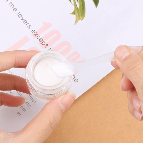 Wresty 19 Pcs Clear Glass Cosmetics Jars 5g Round Refillable Cosmetic Cream Pot Container Empty Makeup Lip Balm Lotion Eye Cream Sample Bottles Jars With Gold Lids