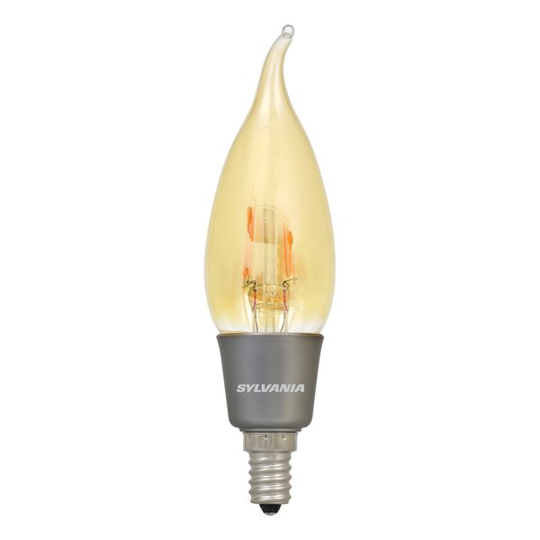 Sylvania 79542 Ultra LED B10 Vintage Light Bulb-40W Equivalent-2200K-Candelabra Bent Tip, Candelabra Base, Warm White-2200K