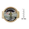 American Coin Treasures Moon Landing Eisenhower Bicentennial Dollar Coin Money Clip | 50th Anniversary Coin Layered In Gold | Holds Currency, Credit and Business Cards |Certificate of Authenticity