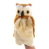 Plush Owl Hand Puppets Birds Stuffed Animals Toys for Imaginative Pretend Play Storytelling Brown