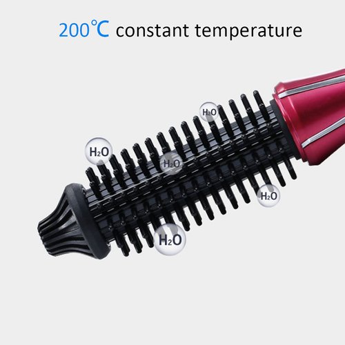 Curling Iron Brush, Folding Electric Hair Curler Heated Curling Wand Styler Hot Comb Brush Ceramic Coating Portable Hair Dressing Beauty Tool for Home Professional Salon(American standard (110-240V))
