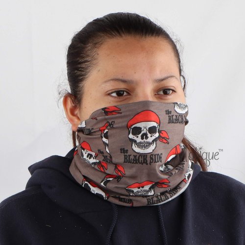 Motique Accessories 3 Pack Skull Designs Biker Tube Bandana Neck Gaiter - The Black Side
