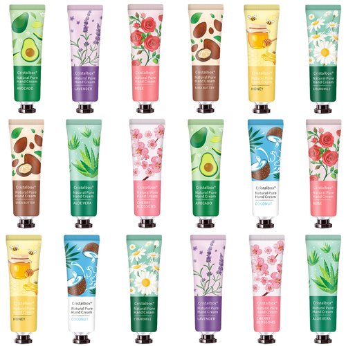 18 Pack Hand Cream Gift Set Bulk Small Hand Lotion for Dry Cracked Hands,Moisturizing Lotion Gift Set With Shea Butter For Women,Mini Travel Size Lotion Bulk Gift For Women Wife Girlfriend Mother-30g…