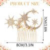 Catery Star Hair Comb Pearl Hair Side Comb Star Moon Bridal Hair Piece Crystal Star Headpiece Bridesmaid Wedding Hair Accessories for Women and Girls