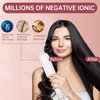 Ionic Hair Straightening Brush with Enhanced Millions Negative Ions, Quick Heat-up in 30s, 9 Temperature Settings & 25 3D Comb Teeth, Ceramic Anti-Scald Hot Comb with Auto-Off Feature for Women