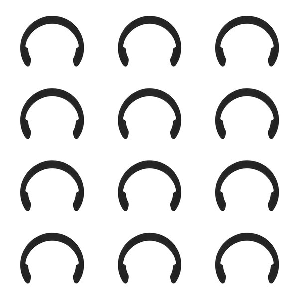 12pcs Retaining Clip Rings Compatible with CricutMaker/Explore Air, Rubber Roller Replacement Parts Rubber Roller Resolution (Black)