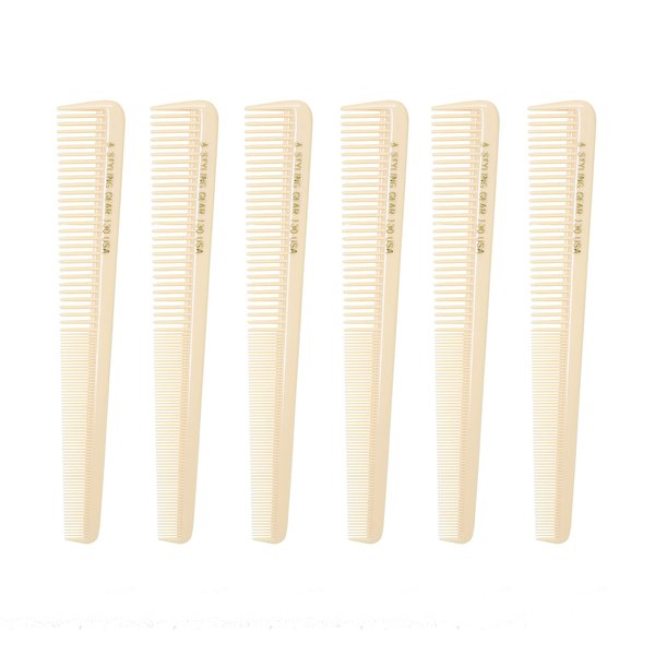 Styling Gear #130 Barber Cutting Combs Tapered Hair Combs Beard Comb Mens ombs For Women Comb 6 pieces