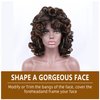 Traqur Short Curly Wigs for Black Women Synthetic Hair Heat Natura Wigs for African American Women (Brown)