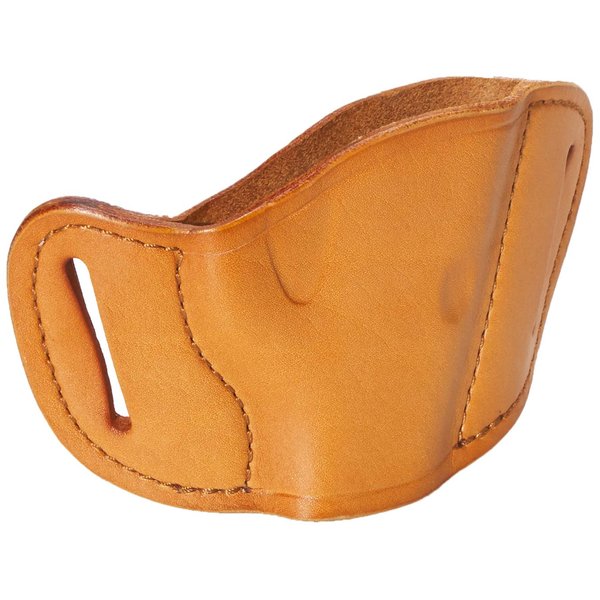 Bulldog Cases Tan Molded Leather Belt Slide Holster (Small)