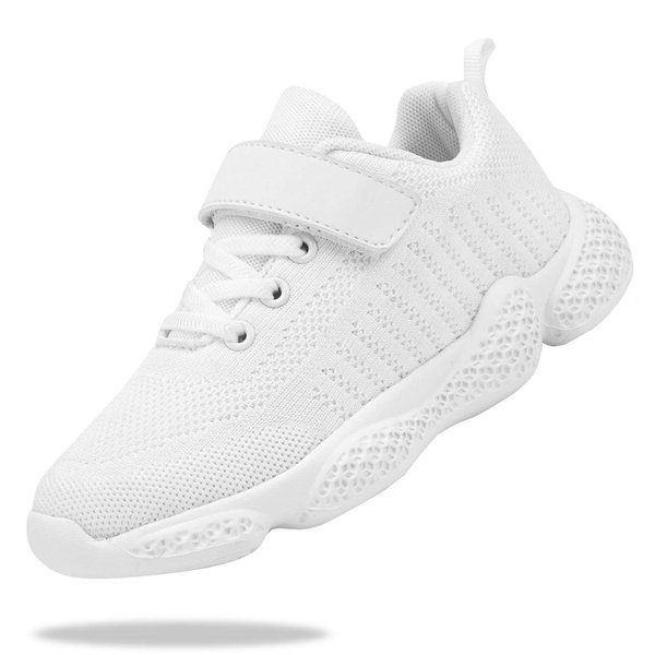 Santiro White Toddler Tennis Shoes Girls Boys Fashion Lightweight Running Sneakers Size 7 M US